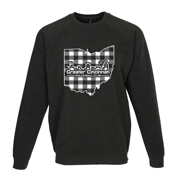 GCVC Buffalo Plaid State Volleyball Crewneck