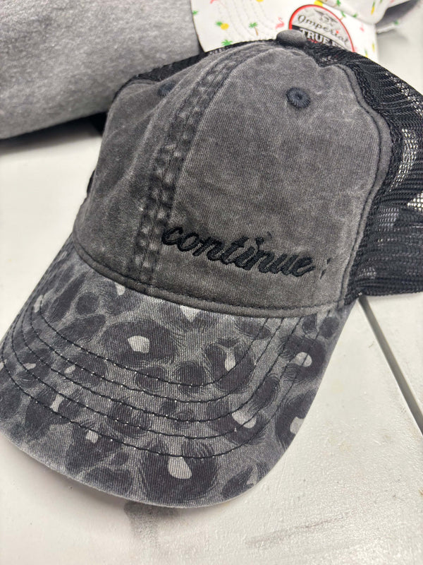SnacPac Continue Cheetah Print Adjustable Embroidered Hat