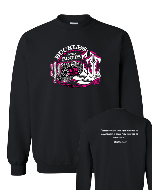 Clermont County 4-H Club Buckles & Boots Crewneck