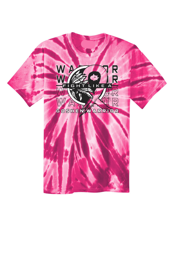 Fight Like A Warrior T-Shirt Pink Tie Dye Edition