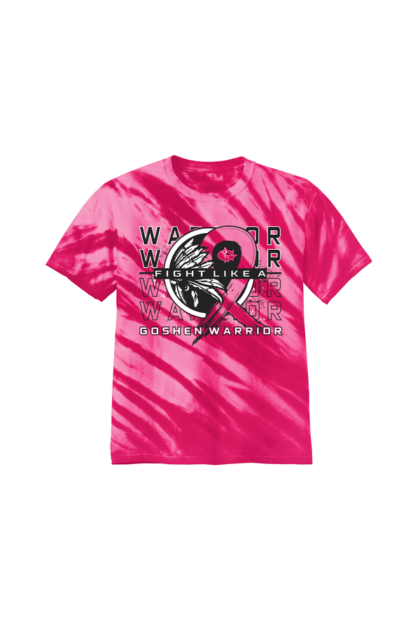 Fight Like A Warrior T-Shirt Pink Tie Dye Edition