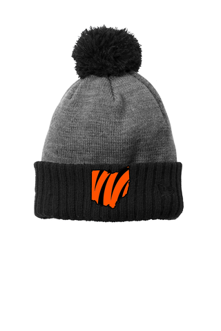 Who Dey State Pom beanie(embroidered)