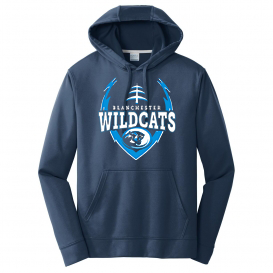 Blanchester Football big logo Poly Hoodie