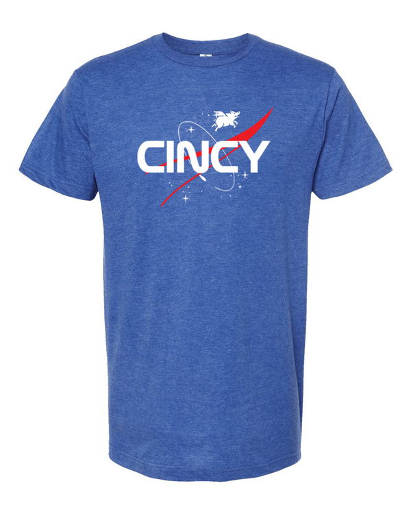 Cincy Far Out Tee Blue