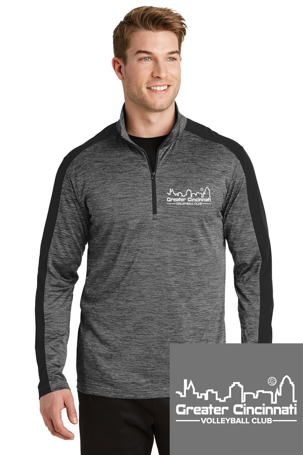 GCVC Unisex BLK/GREY 1/4-Zip Pullover